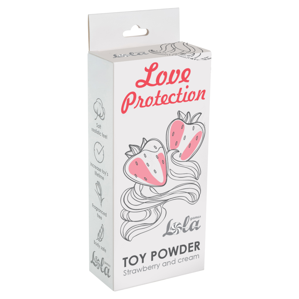 Пудра для игрушек ароматизированная Love Protection Клубника 30гр