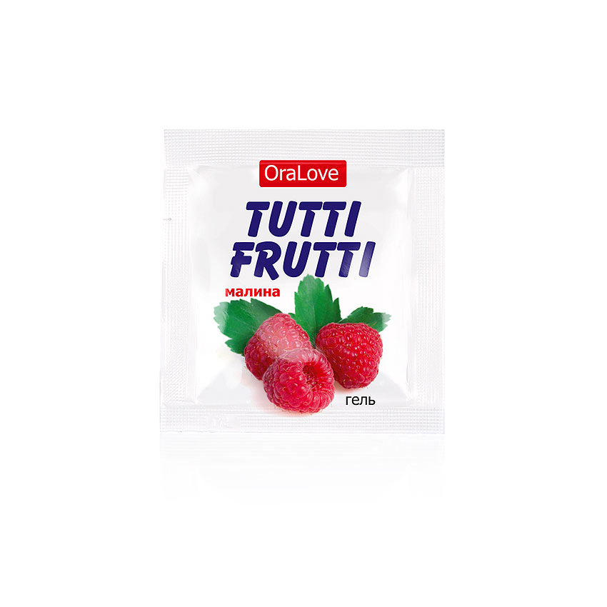 Гель "Tutti-FruttiI малина" серии "OraLove" одноразовая упаковка 4г.