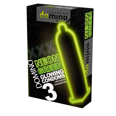 Презервативы Domino NEON GREEN светящиеся