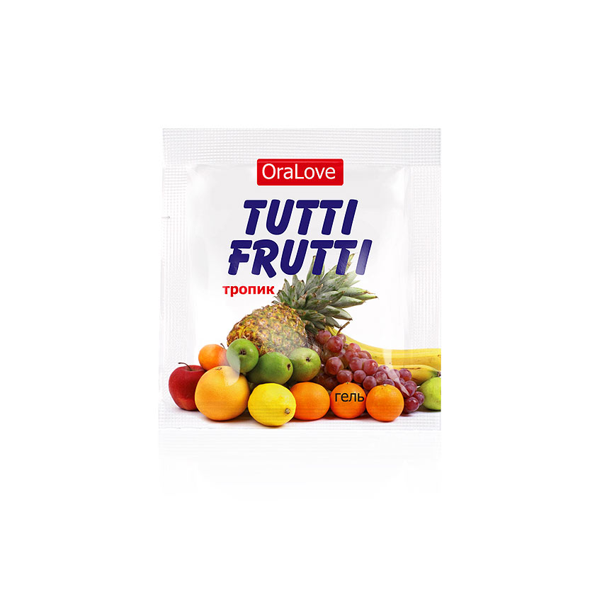 Гель "Tutti-FruttiI тропик" серии "OraLove" одноразовая упаковка 4г.