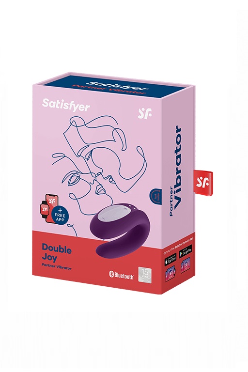 Парный вибратор Satisfyer Double Joy фиолетовый управление через приложение