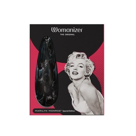 Бесконтактный клиторальный стимулятор Womanizer Marilyn Monroe Black Marble