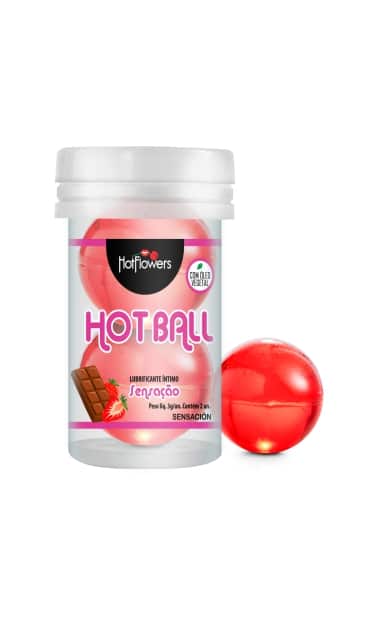 Лубрикант AROMATIC HOT BALL на масляной основе ароматом клубники в шоколаде